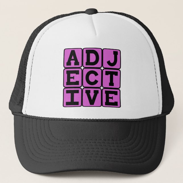 Gorra De Camionero Adjetivo, Parte del discurso (Anverso)