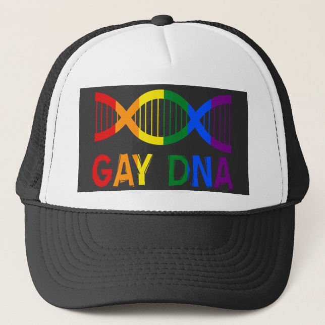 Gorra De Camionero ADN GAY LGBTQ+ Orgullo arcoiris (Anverso)