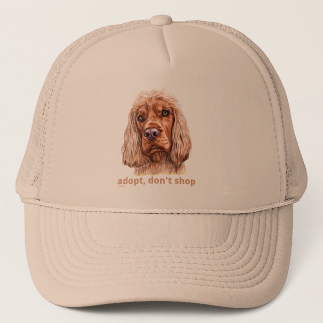 Gorra De Camionero ADOPT, DON'T SHOP (English Cocker Spaniel)         (Anverso)