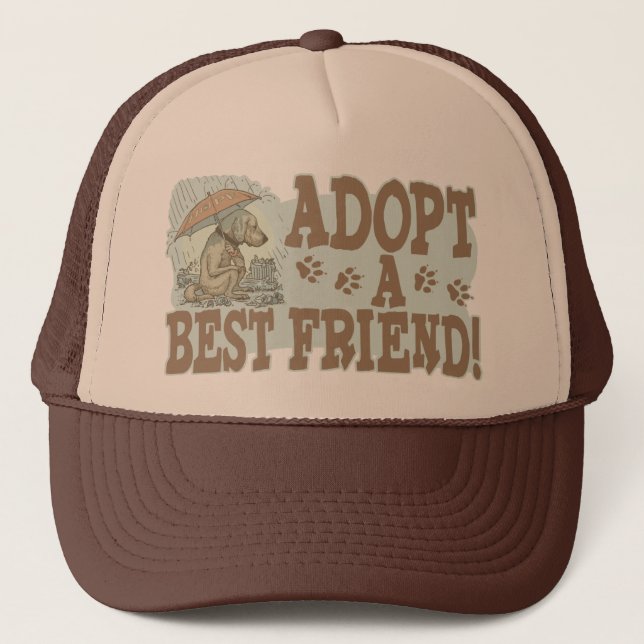 Gorra De Camionero Adopta un mejor amigo por Mudge Studios (Anverso)