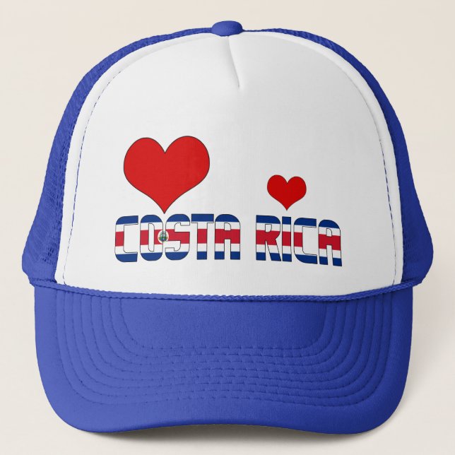 Gorra De Camionero Adorable bandera de Costa Rica, patriota (Anverso)