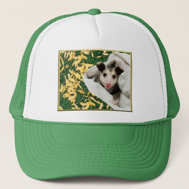 Gorra De Camionero Adorable Bebé Zarigüeya Dulce (Anverso)