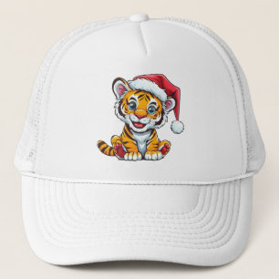 Gorra De Camionero Adorable cachorro de tigre de dibujos animados con