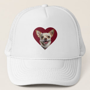 Gorra De Camionero Adorable Chihuahua in Heart Shape Design