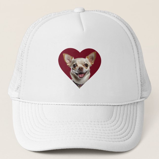 Gorra De Camionero Adorable Chihuahua in Heart Shape Design (Anverso)