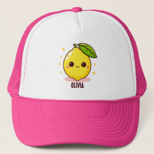 Gorra De Camionero Adorable limón amarillo blanco personalizado perso