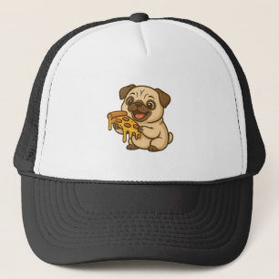 Gorra De Camionero Adorable perro pug de dibujos animados amante de l