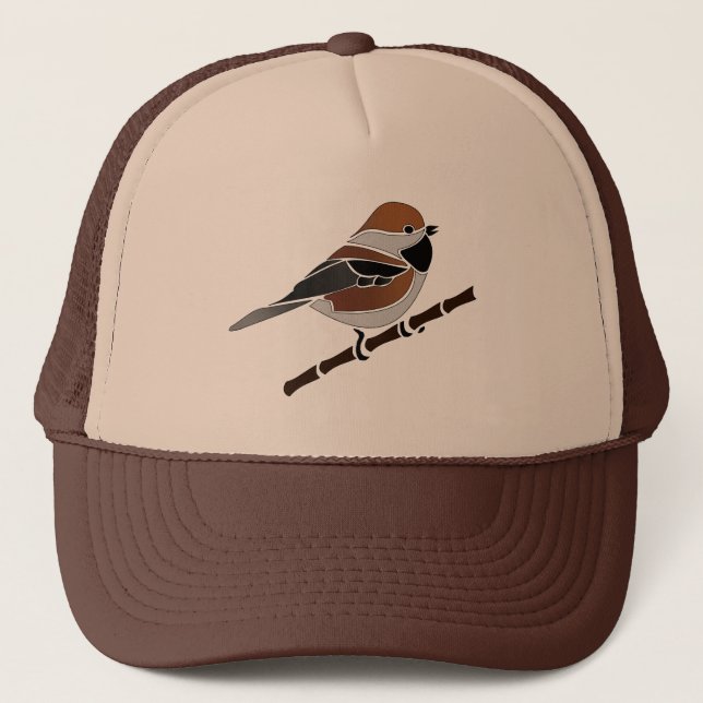 Gorra De Camionero Adorable Personalizado de pájaros boreales de poll (Anverso)