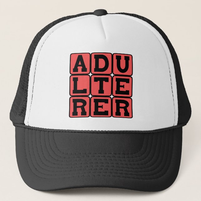 Gorra De Camionero Adúltero, Letra Escarlata (Anverso)