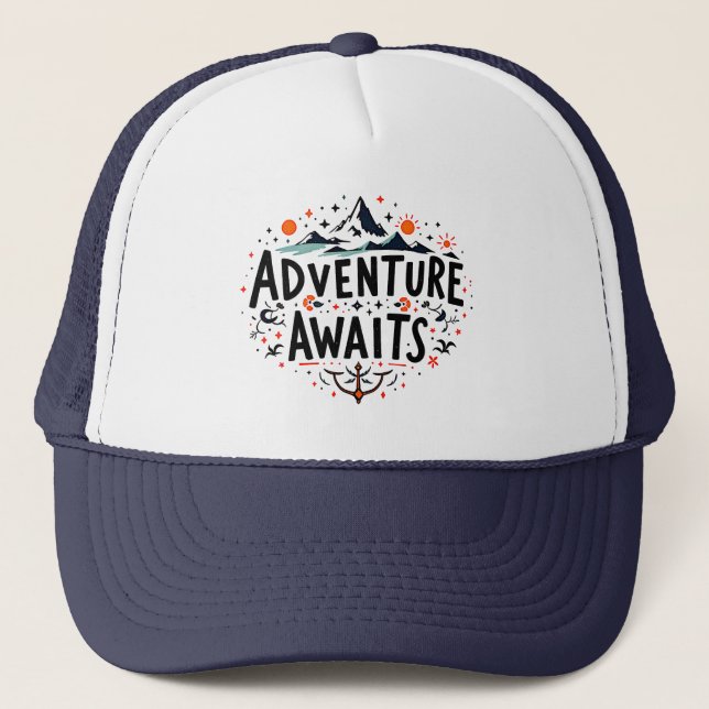 Gorra De Camionero Adventure Awaits (Anverso)