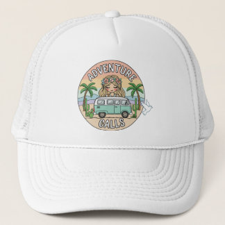 Gorra De Camionero Adventure Calls Boho Camper Trucker Hat
