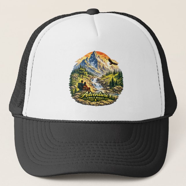 Gorra De Camionero Adventure Feels Right Coastal Trucker Hat USA (Anverso)