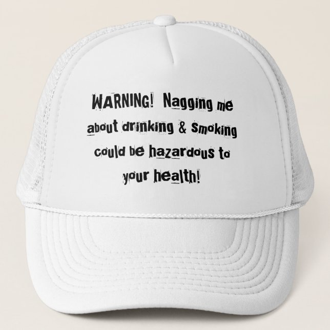 GORRA DE CAMIONERO ¡ADVERTENCIA! (Anverso)