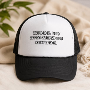 Gorra De Camionero Advertencia Cerebro de Papá Actualmente en Cola de