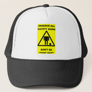 Gorra De Camionero Advertencia del Rótulo de seguridad