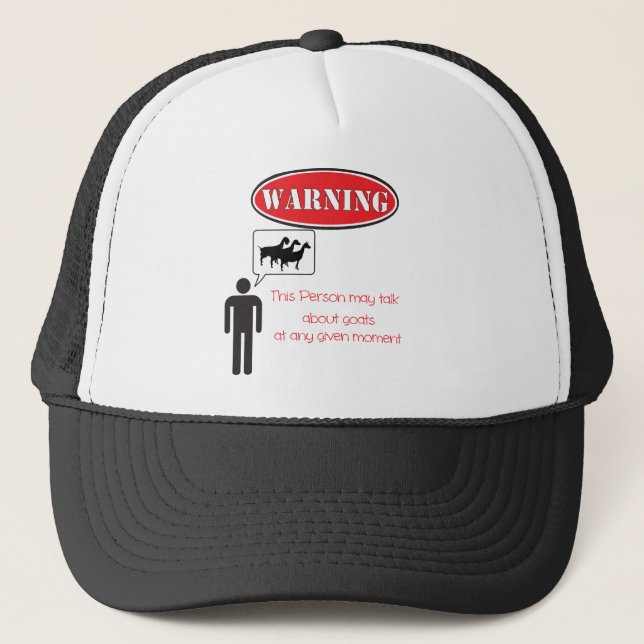 Gorra De Camionero Advertencia divertida de cabra (Anverso)