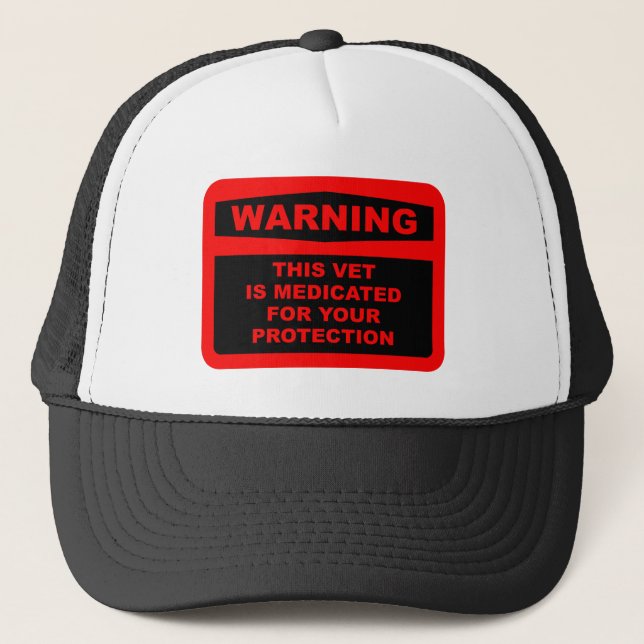 GORRA DE CAMIONERO ADVERTENCIA: ESTE VETERINARIO ES MEDICINAL PARA SU (Anverso)