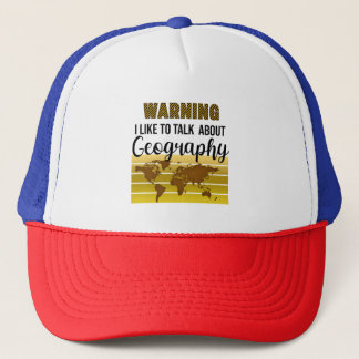 Gorra De Camionero Advertencia Me gusta hablar de Geografía