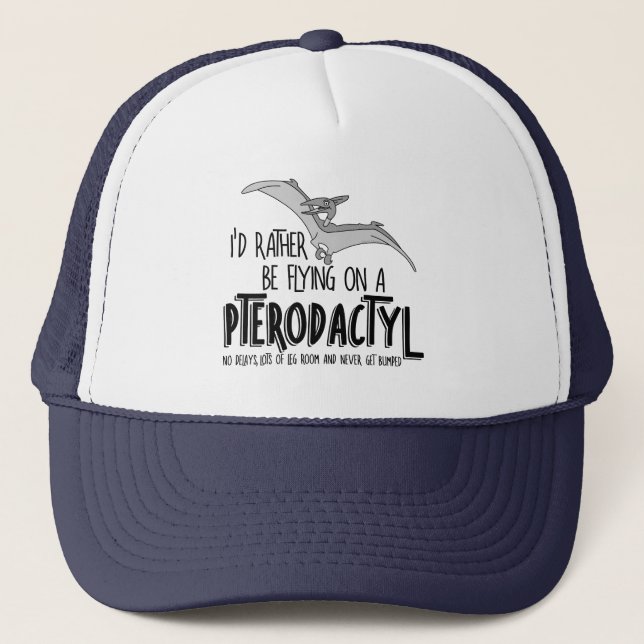 Gorra De Camionero Aerolínea Pterodactyl Dinosaur (Anverso)