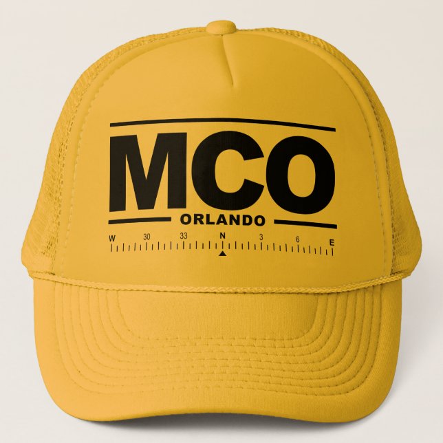Gorra De Camionero Aeropuerto Internacional de Orlando MCO (Anverso)