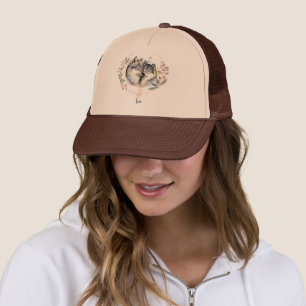 Gorra De Camionero Afecto salvaje - Lobos enamorados Ilustracion
