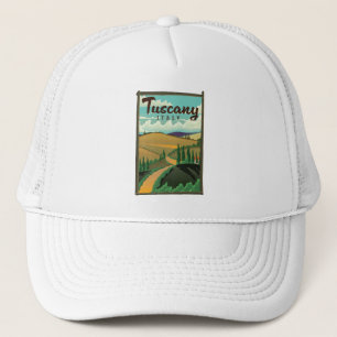 Gorra De Camionero Afiche de viaje de la Toscana Italia