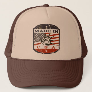 Gorra De Camionero Afiche de viaje del logo americano