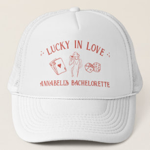 Gorra De Camionero Afortunada en el Casino de Amor Mano Dibujada Desp