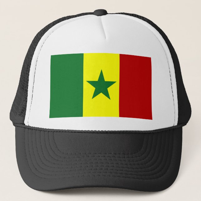 Gorra De Camionero África: Bandera de la República del Senegal (Anverso)