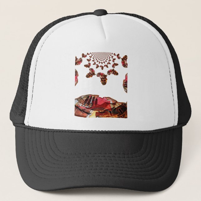 Gorra De Camionero África en movimiento: Diseño del mapa de Kaleidosc (Anverso)