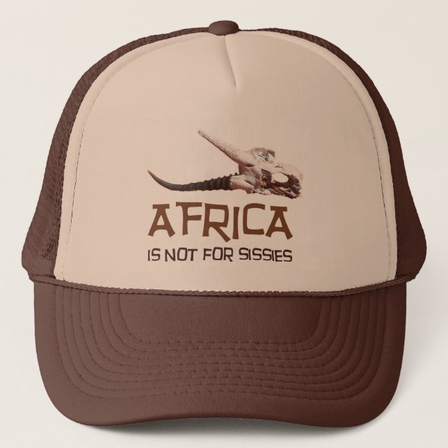 Gorra De Camionero África no está para las mariquitas: Cráneo (Anverso)