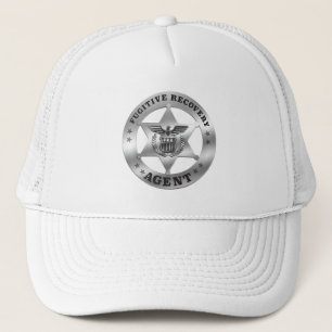 GORRA DE CAMIONERO AGENTE DE RECUPERACIÓN FUGITIVA BADGE BASEBALL HAT
