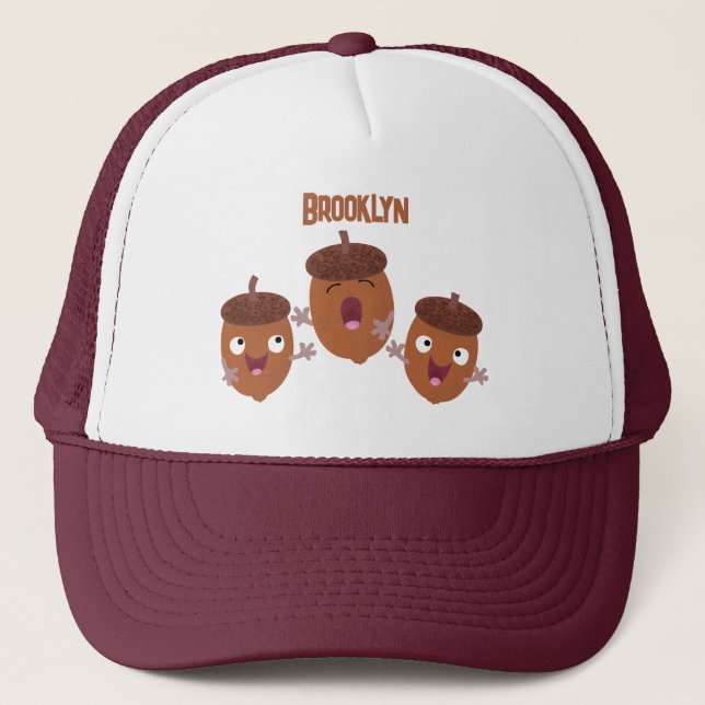 Gorra De Camionero Agradables bellotas cantando personalizado para lo (Anverso)