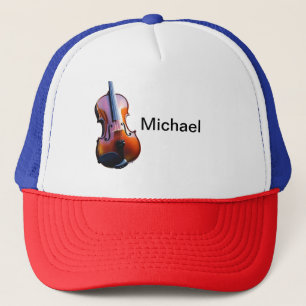 Gorra De Camionero Agrega tu nombre texto marrón amante de la música