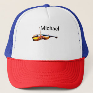 Gorra De Camionero Agrega tu nombre texto marrón amante de la música