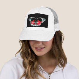 Gorra De Camionero Agregar Texto Mariposa Blanca imagen Impresa Elega