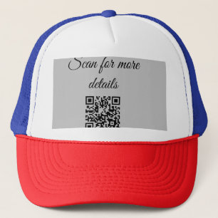 Gorra De Camionero agregar y escanear código q r aquí agregar nombre 