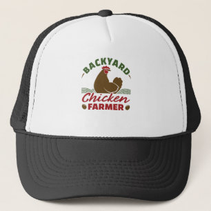 Gorra De Camionero Agricultor de pollo de patio trasero