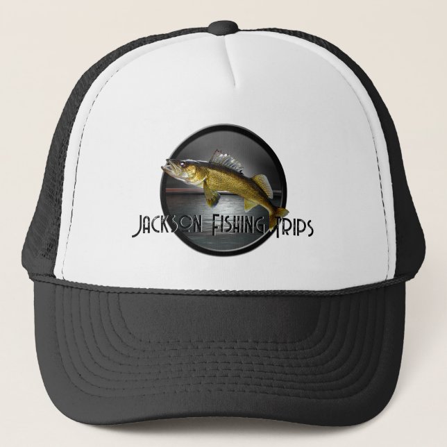 Gorra De Camionero Agua de la Luna y Pike Walleye (Anverso)