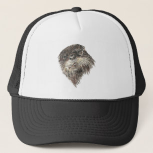 Gorra De Camionero Agua Otter Animal Wildlife Nature Art