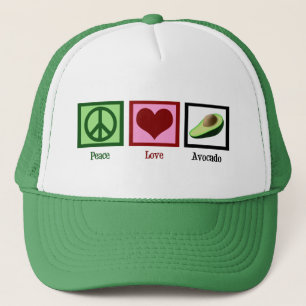 Gorra De Camionero Aguacate del amor de la paz