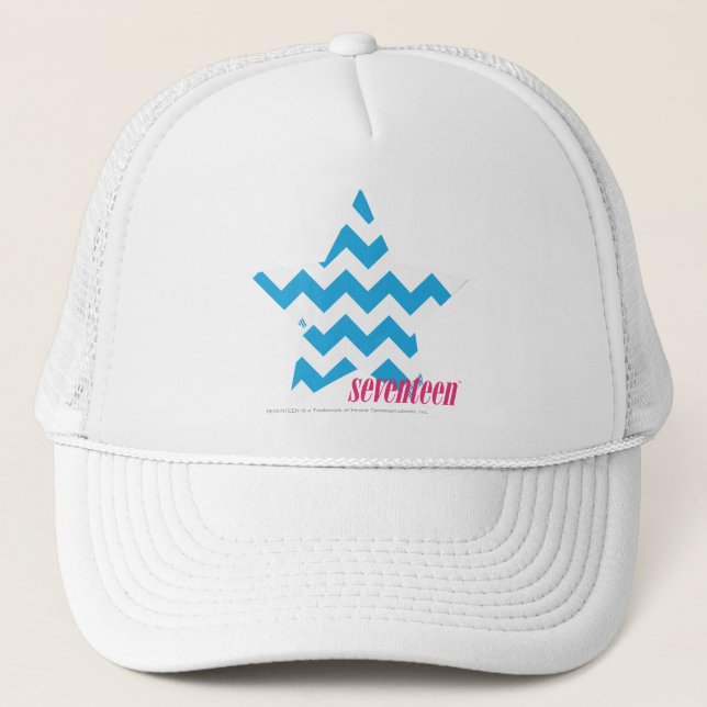Gorra De Camionero Aguamarina 2 del zigzag (Anverso)
