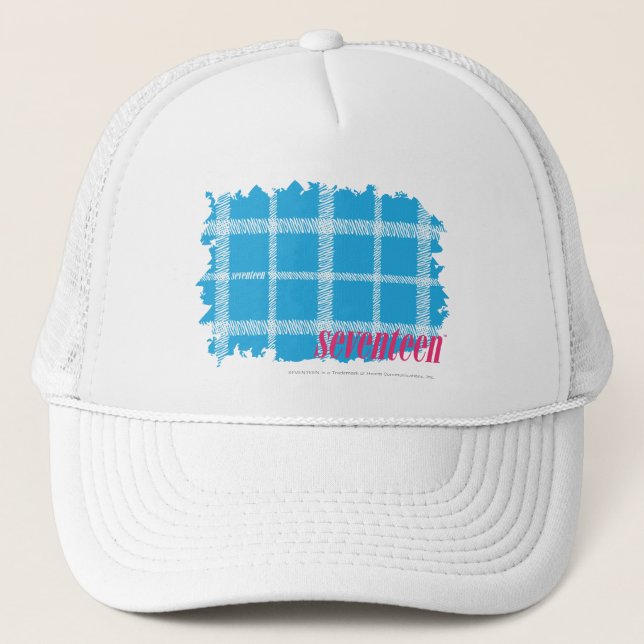 Gorra De Camionero Aguamarina 4 de la tela escocesa (Anverso)