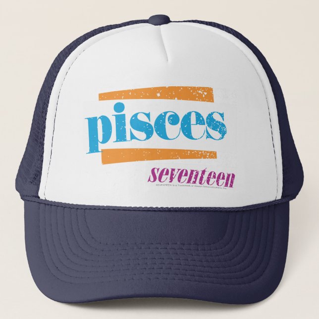 Gorra De Camionero Aguamarina de Piscis (Anverso)