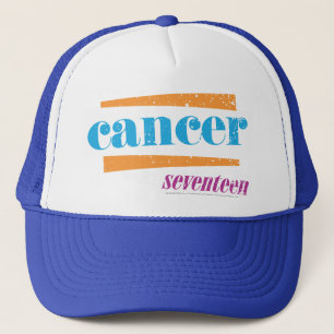 Gorra De Camionero Aguamarina del cáncer