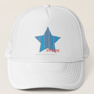 Gorra De Camionero Aguamarina fina 2 de las rayas