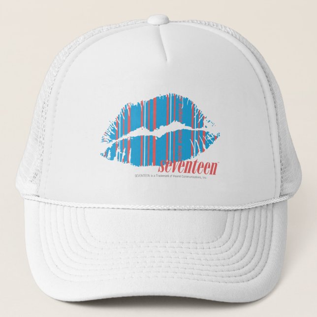 Gorra De Camionero Aguamarina fina de las rayas (Anverso)