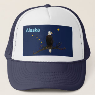 Gorra De Camionero Águila Alaska Y Bandera
