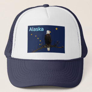 Gorra De Camionero Águila Alaska Y Bandera