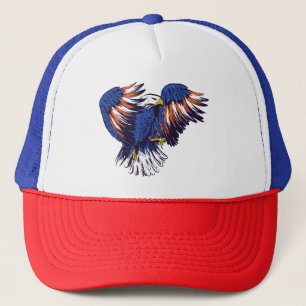 Gorra De Camionero Águila Americana con Colores de la Bandera de EE. 